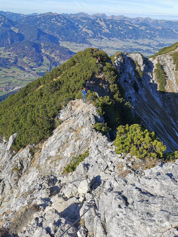 Klettersteig vor dem Gaisalphorn von oben
